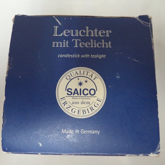 Leuchter mit Teelicht Christmas Candlestick w/ Tealight Vintage Germany NIB NEW - Picture 8 of 9